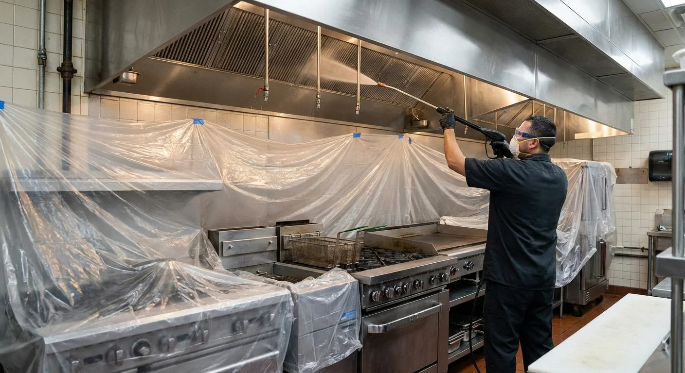 Miami Hood Cleaning Pros technician at work